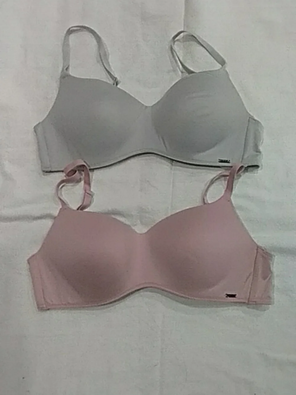 Everyday Smooth Bra - Pink and Light Gray